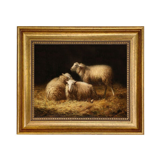 SHEEP IN HAY PRINT WOODEN TRINKET / JEWELLERY BOX, 16 x 11 x 5cm.