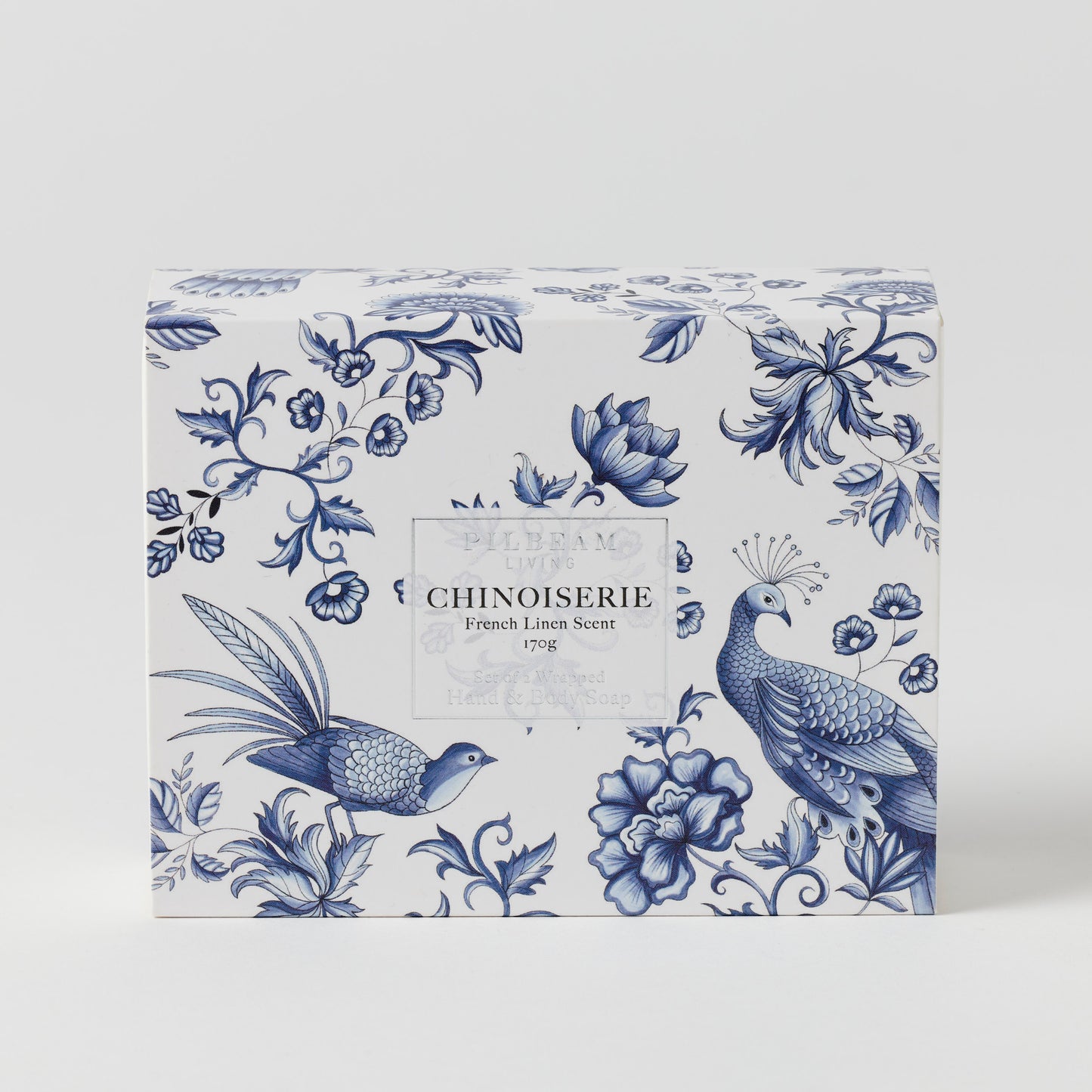 PILBEAM CHINOISERIE FRENCH LINEN SOAP GIFT SET OF TWO