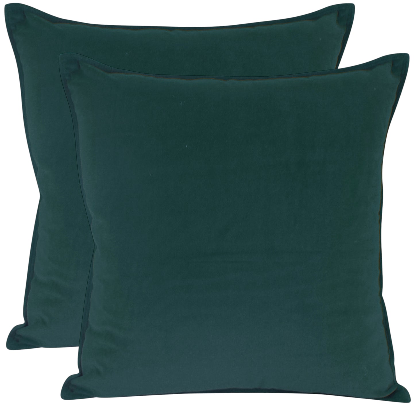 VELVET CUSHION IN EMERALD GREEN, 55 x 55cm.