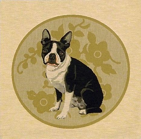 ADORABELLA, GLAMOUR DOG BEAU JACQUARD CUSHION, 47cm SQUARE, MADE IN AUSTRALIA.