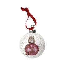 ROYAL WORCESTER ‘NOT A CREATURE WAS STIRRING’ MOUSE BAUBLE, 6.6cm.