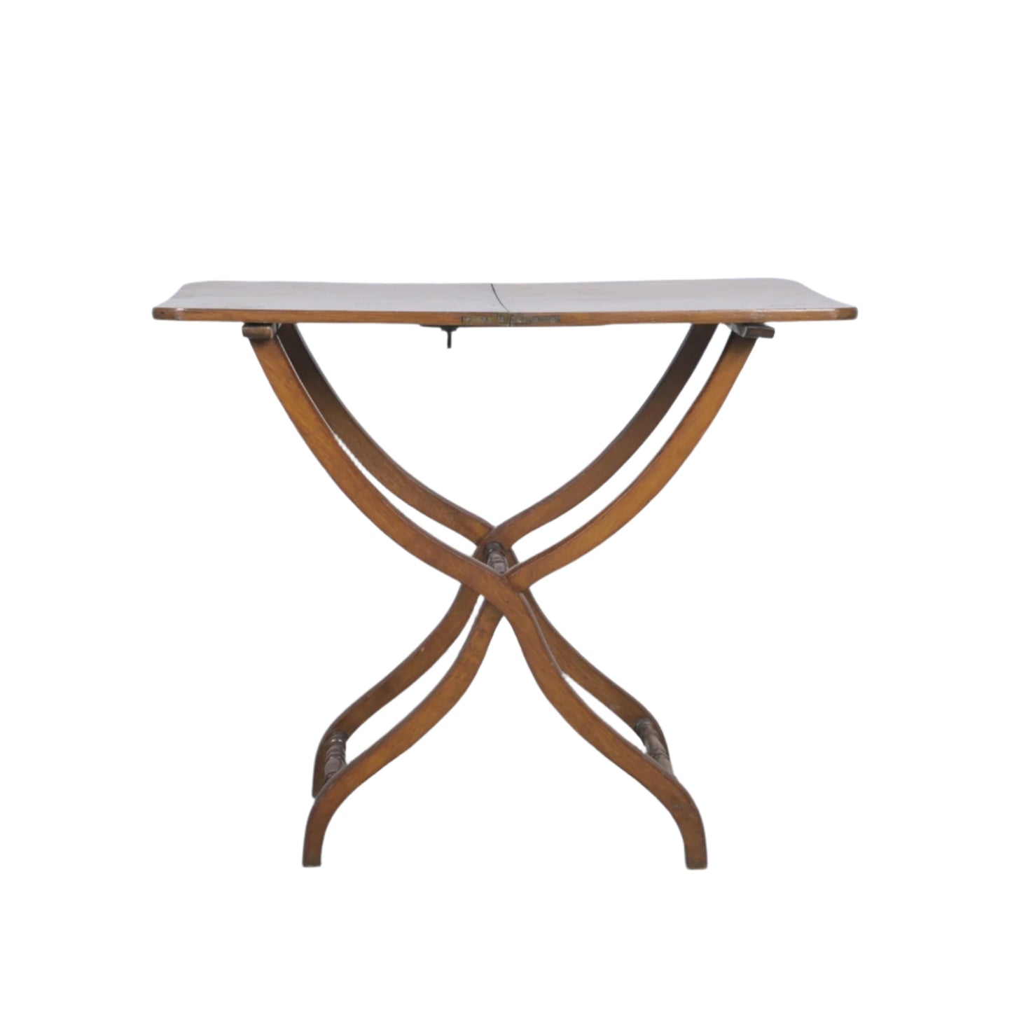 A VICTORIAN COACHING / CAMPAGNE TABLE (74CM H X 85CM W X 42CM D)
