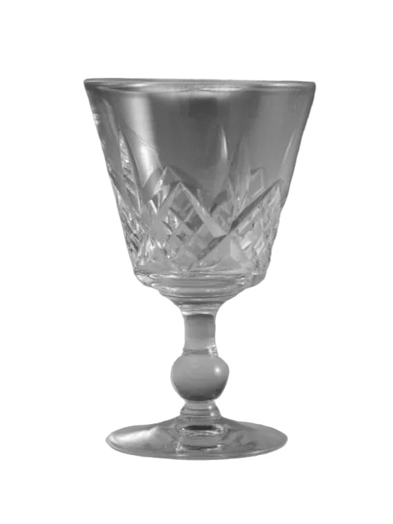 STUART CRYSTAL, SET OF SIX ‘GLENGARRY’ WINE GLASSES.