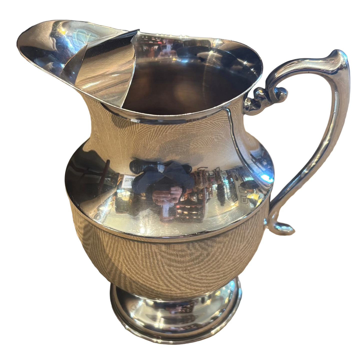 CRUSADER, SILVER PLATED JUG, HEIGHT 24cm.