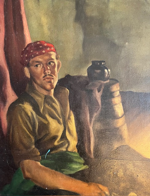 CIRCLE OF LINDSAY BERNARD HALL (1859-1935), PORTRAIT OF A GYPSY, OIL ON CANVAS, 75 x 60cm, FRAME 84 x 68cm.