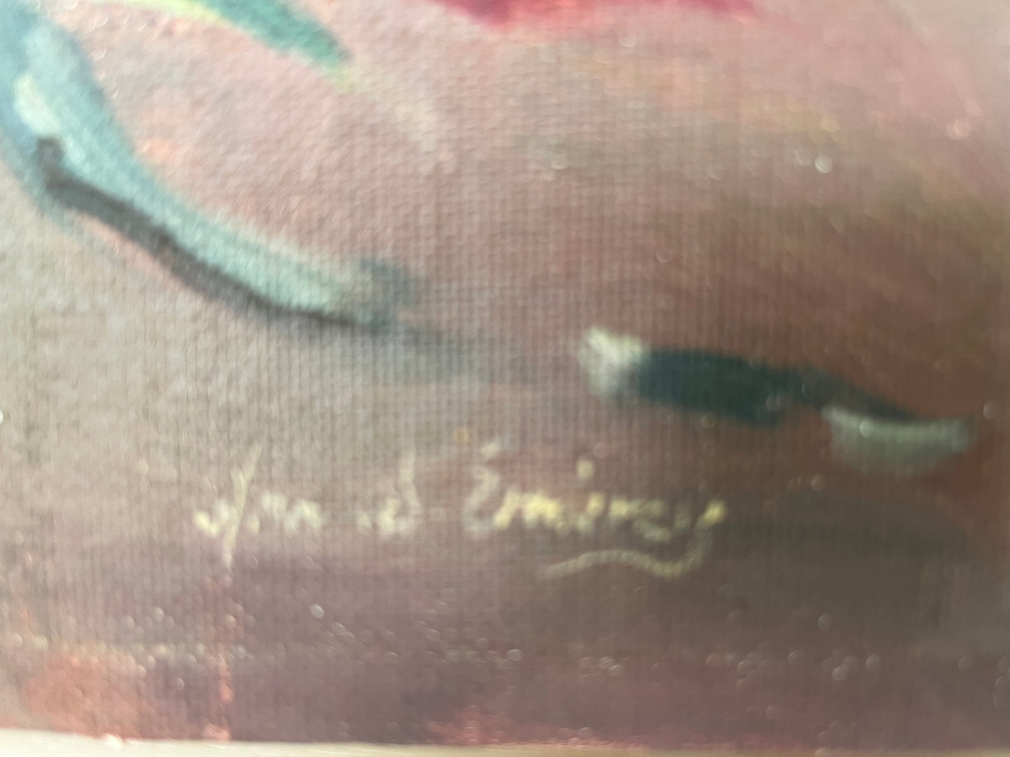 STILL LIFE WITH FLOWERS, ACRYLIC ON CANVAS BOARD, 40 x 50cm, FRAME 44 x 54cm.