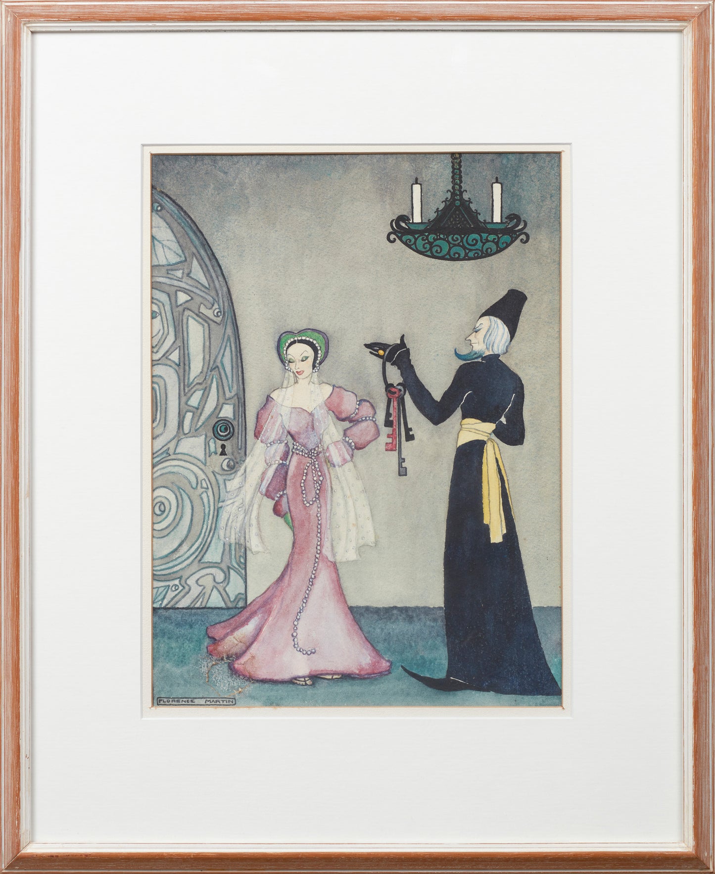 THE WIZARD AND HIS WIFE, FLORENCE MARTIN, 1908-1984, SIGNED LOWER LEFT, CIRCA 1937.