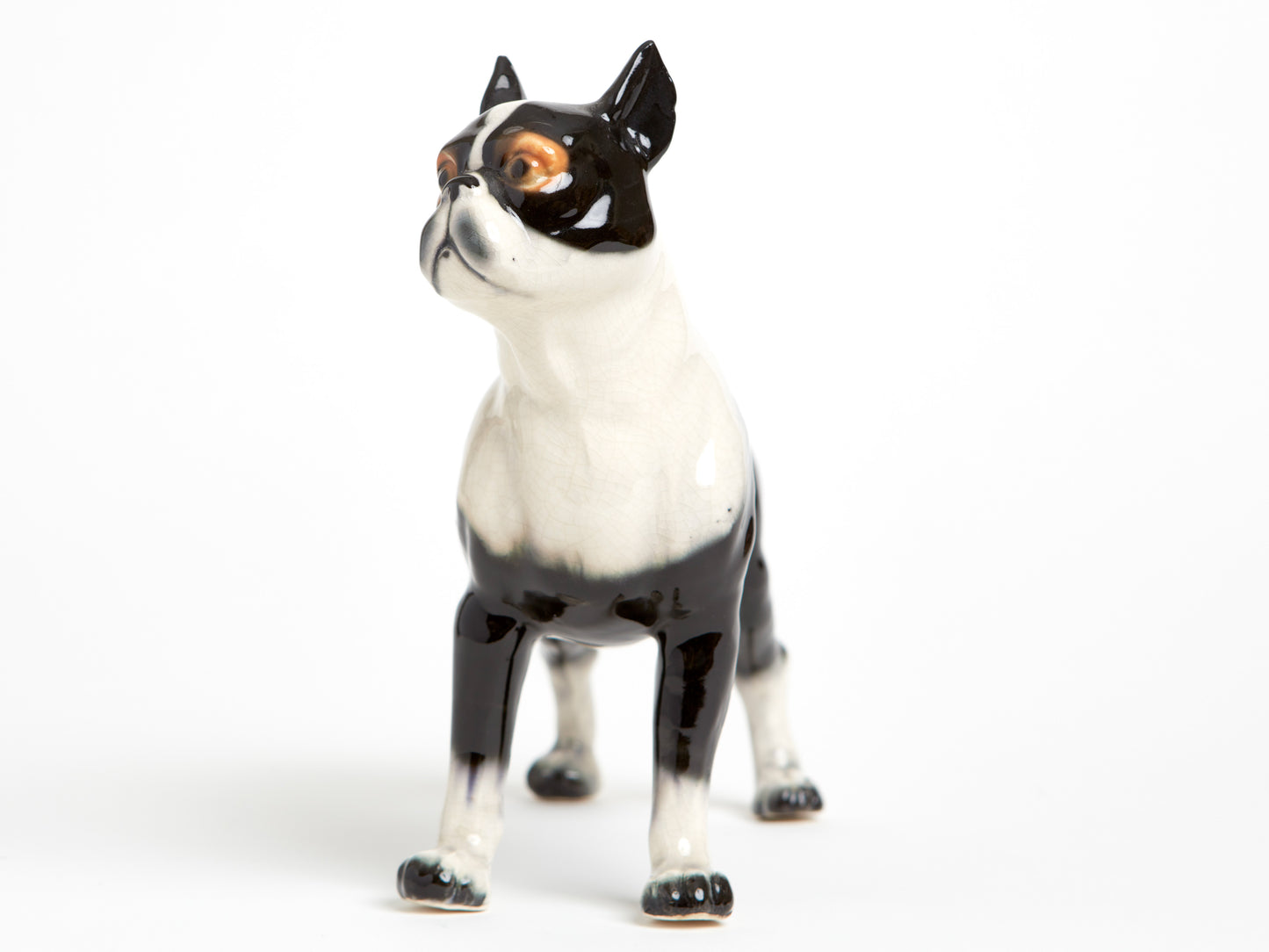 BESWICK, VINTAGE PORCELAIN FIGURE OF A FRENCH BULLDOG, HEIGHT 20cm, LENGTH 25cm.