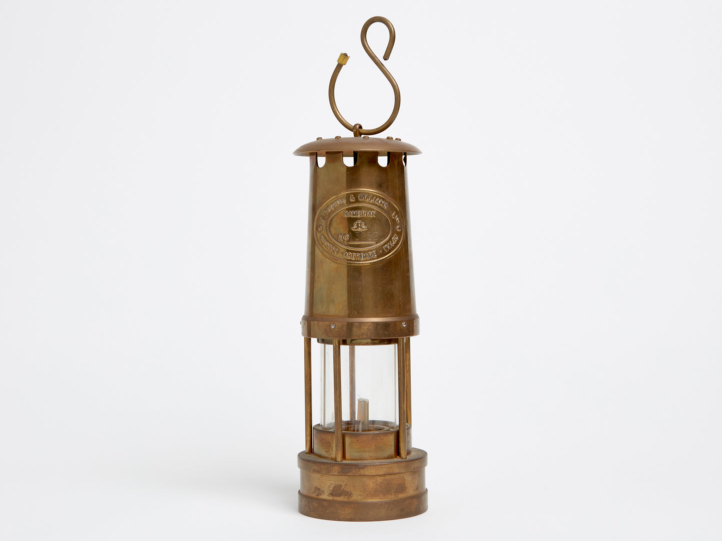 E. THOMAS AND WILLIAMS LTD BRASS MINERS LAMP