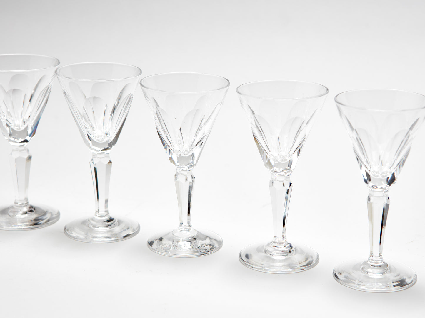 A SET OF SIX WATERFORD CRYSTAL 'SHEILA' LIQUEUR GLASSES