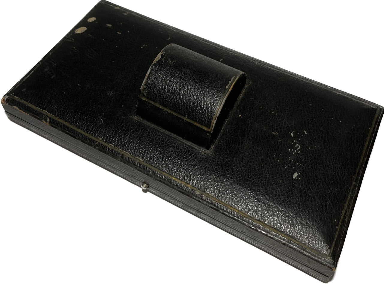 ANTIQUE CHILD'S SILVER PLATED CUTLERY SET WITH NAPKIN RING & FITTED BOX, W.R.H. & Co.