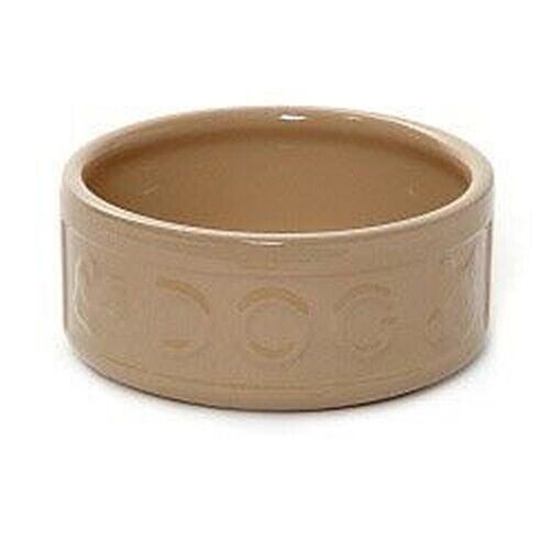 MASON CASH LETTERED CERAMIC DOG FOOD BOWL, MADE IN ENGLAND, DIAMETER 20cm, HEIGHT 9cm.
