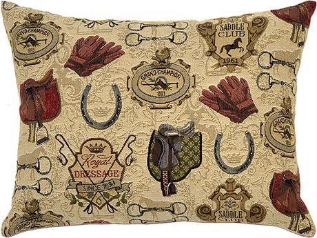 ADORABELLA, SHOW HORSES RECTANGLE JACQUARD CUSHION, 33 x 47cm, MADE IN AUSTRALIA.