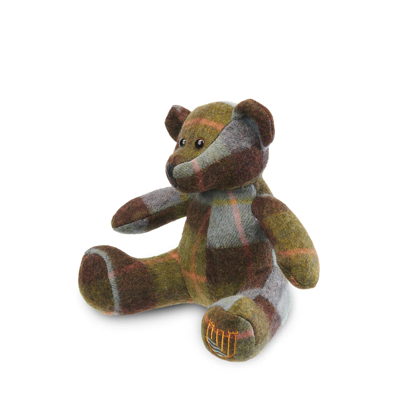 ISLANDER UK, LAMBSWOOL TEDDY BEAR, CHESTNUT BLUE, HEIGHT 20CM.