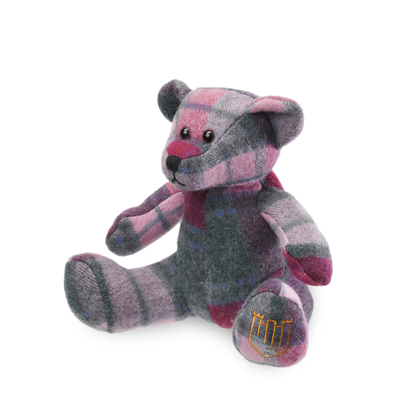 ISLANDER UK, LAMBSWOOL TEDDY BEAR, PINK & BLUE, HEIGHT 20CM.