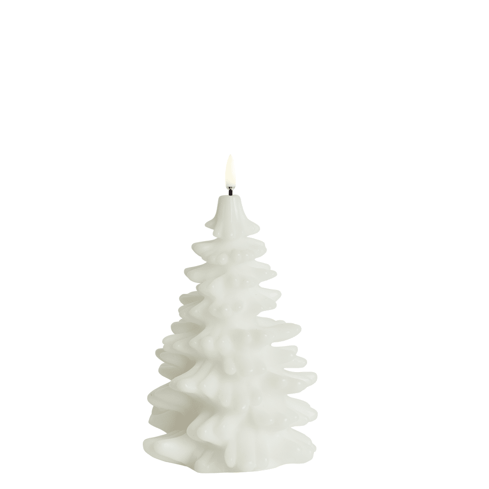 UYUNI TALL IVORY CHRISTMAS TREE, 10.8 x 18cm. Batteries Included.