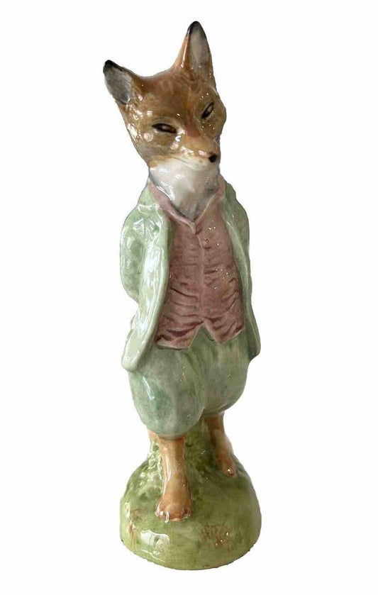 ROYAL ALBERT BEATRIX POTTER SERIES, 'FOXY WHISKERED GENTLEMAN' PORCELAIN FIGURINE, MADE IN THE UK,CIRCA 1989, HEIGHT 12cm.
