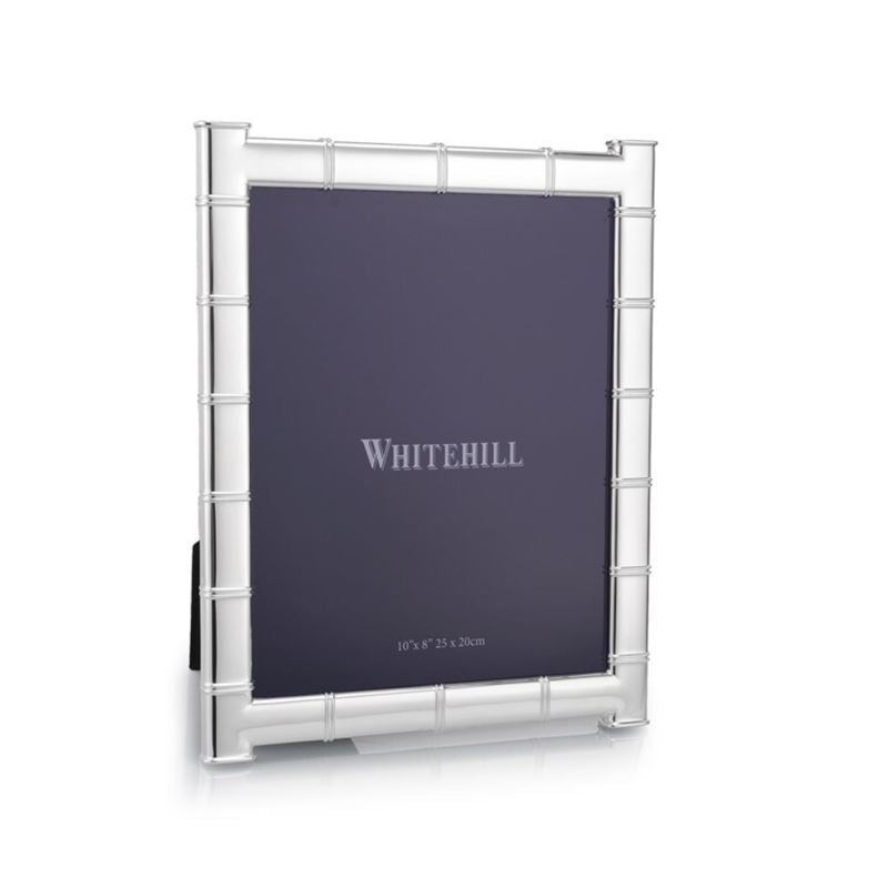 WHITEHILL, MODERN BAMBOO DESIGN SILVER PLATED FRAME, 20 x 25cm
