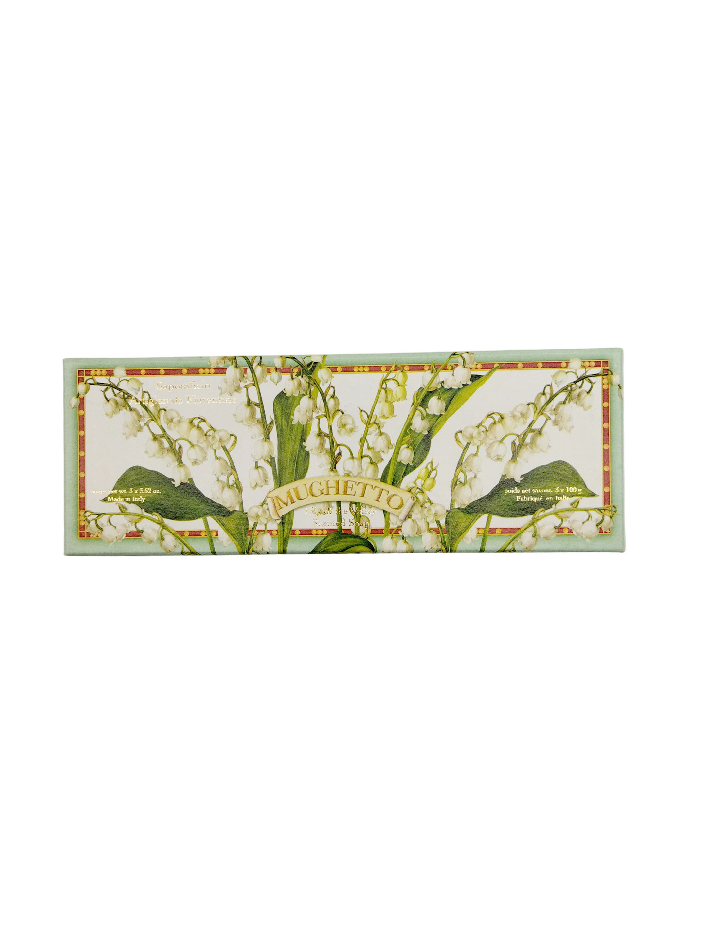 SAPONIFICO ARTIGIANALE FIORENTINO, GIFT BOX OF THREE INDIVIDUALLY WRAPPED SOAPS, 125g.