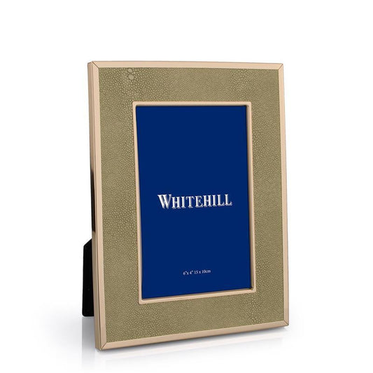 SHAGREEN PICTURE FRAME WITH GOLD METAL TRIM, 10 x 15cm