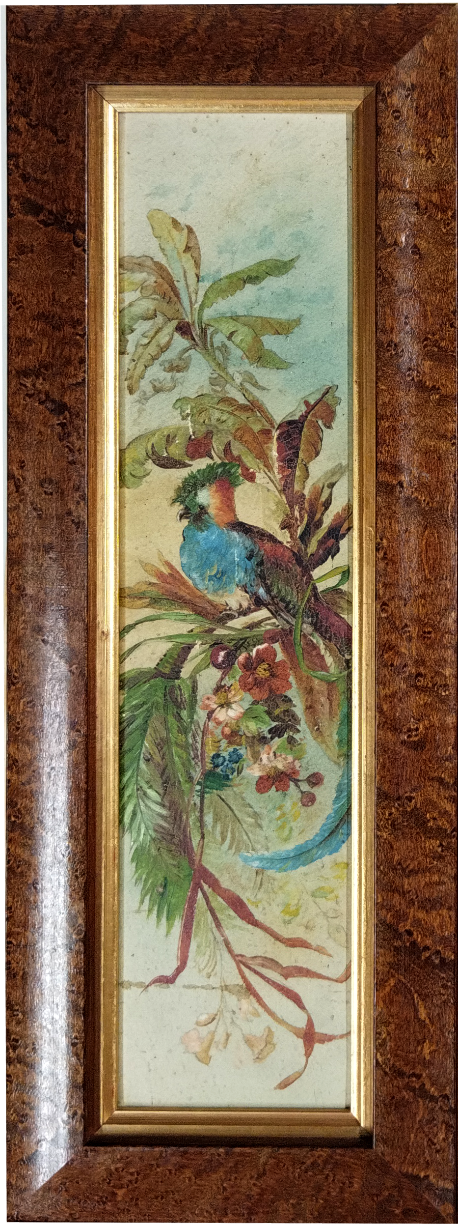 PAIR OF VICTORIAN EXOTIC BIRD PANELS