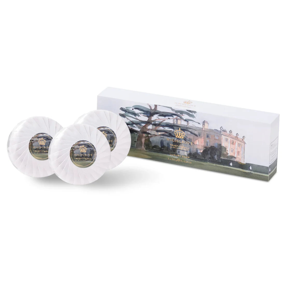 TRUEFITT & HILL, HIGHGROVE LUXURY TRIPLE SOAPS WITH GIFT BOX