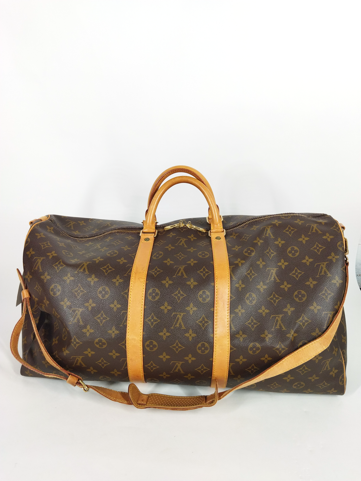 LOUIS VUITTON Keepall Bandouliere 50 Travel Bag in Brown Monogram