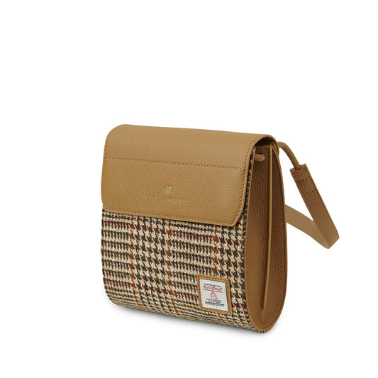 ISLANDER UK, THE EILIDH, DOG TOOTH HARRIS TWEED, 18cm x 8cm x 20cm.