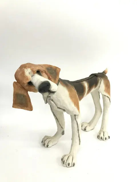A BREED APART 'CRAFTY FOXHOUND' HAND PAINTED FIGURE, 01902, 28 x 30cm.