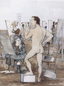 SUE McCARTNEY SNAPE, THE ART CLASS, LIMITED EDITION PRINT, 271/710, SIGNED LOWER LEFT.