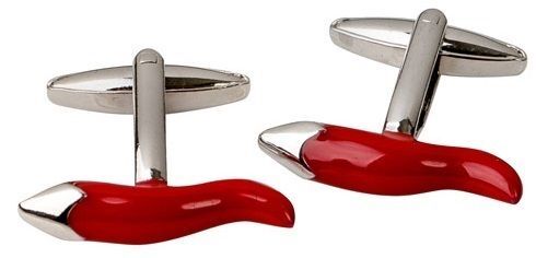 CORNICELLO CUFFLINKS, SWIVEL FITTINGS, WITH BOX.