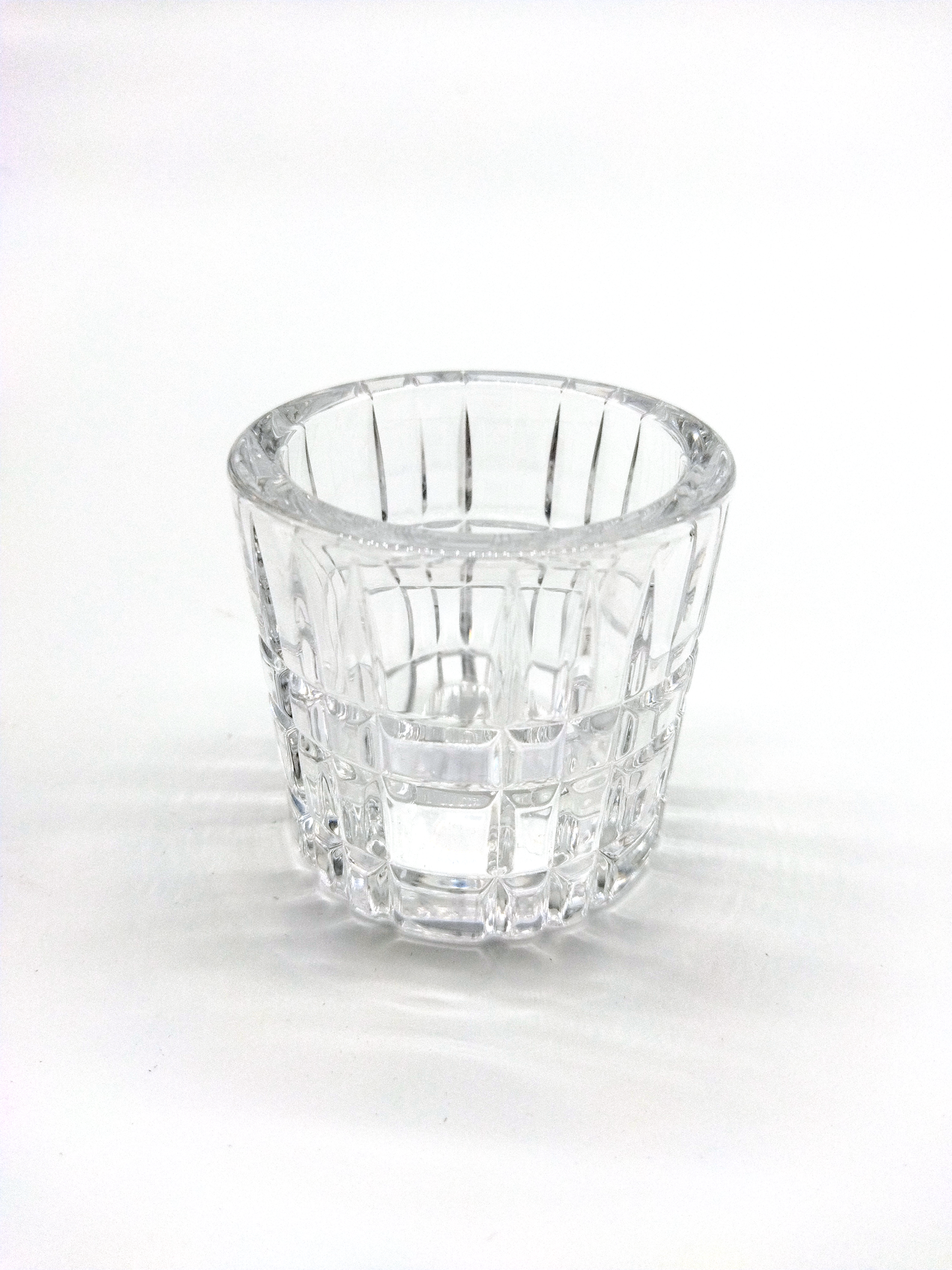 CUT CRYSTAL TEA LIGHT VOTIVE, HEIGHT 7CM