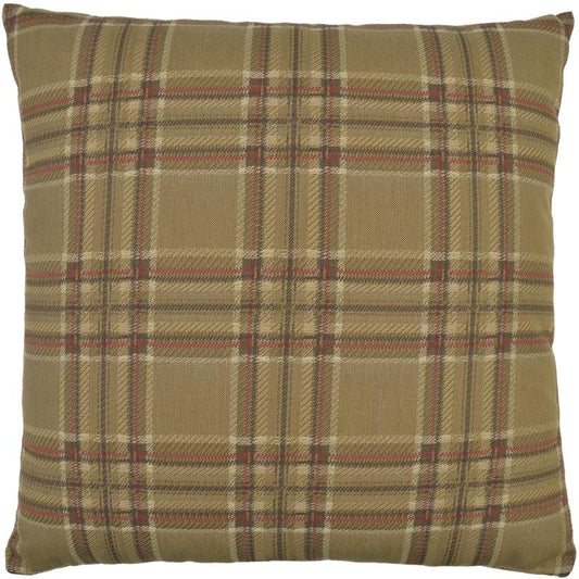 ADORABELLA, PLAID CARAMEL SQUARE JACQUARD FABRIC CUSHION, 45cm SQUARE, MADE IN AUSTRALIA.