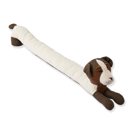 FABRIC SAUSAGE DOG DRAUGHT STOPPER, 85 x 12 x 16cm.