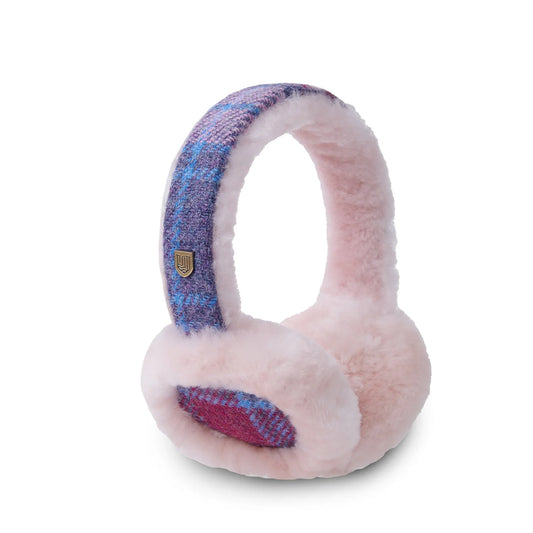 ISLANDER UK, PINK & BLUE TARTAN EARMUFFS