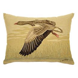 ADORABELLA, EUROPEAN JACQUARD CUSHION, FLYING GEESE , 45 X 30cm SQUARE, MADE IN AUSTRALIA.