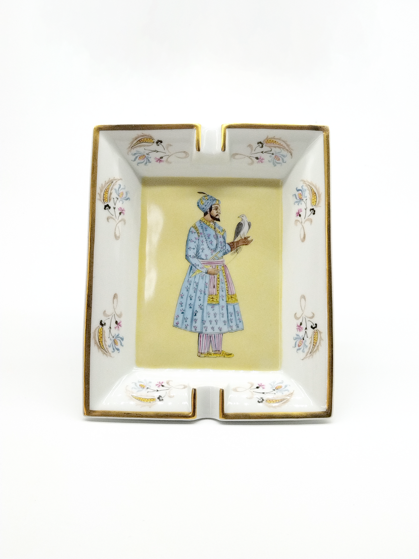 HERMÈS, VINTAGE ASHTRAY, MAN WITH A FALCON, 20 x 16 x 4cm, WITH BOX.