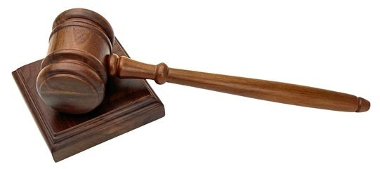 GAVEL & SQUARE BLOCK, WALNUT IN MATTE FINISH