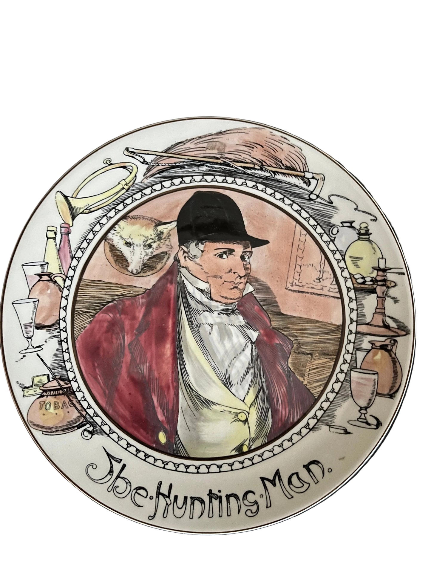 ROYAL DOULTON, ‘THE HUNTING MAN’ FROM THE PROFESSIONAL SERIES, DECORATIVE PORCELAIN PLATE, T.C 1049, DIAMETER 27cm.