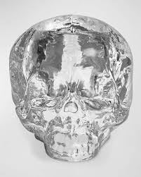 KOSTA BODA CRYSTAL STILL LIFE SKULL VOTIVE, LUDVIG LOFGREN