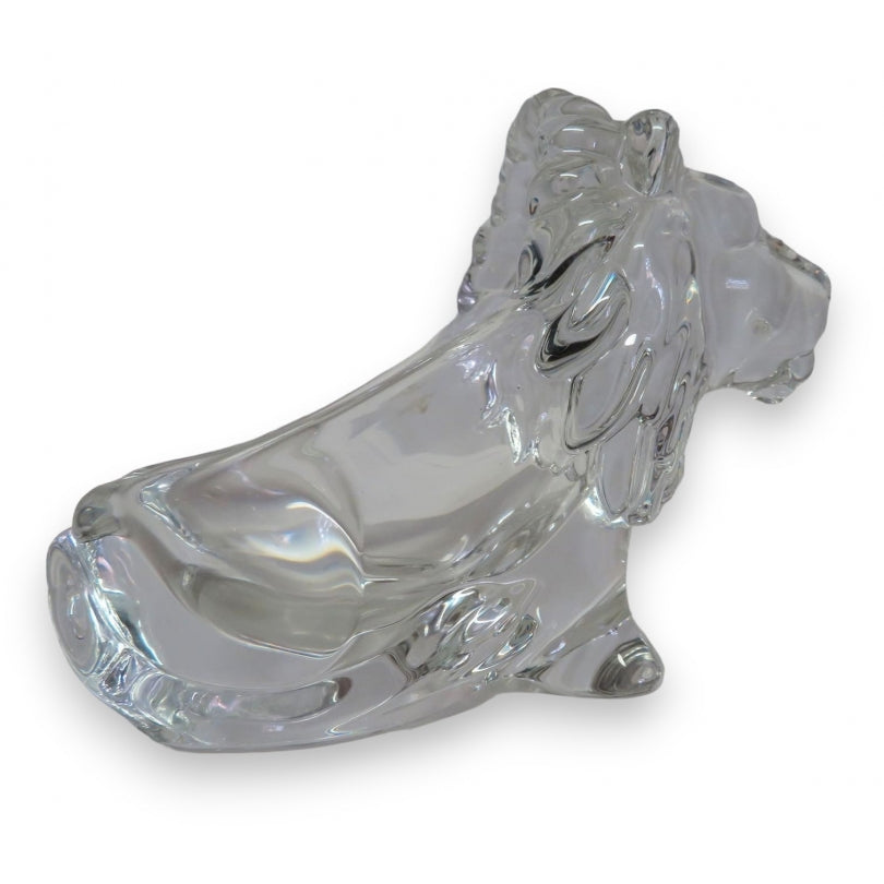 VANNES CRYSTAL LION PIPE HOLDER, 14 x 18 x 8 cm.