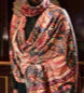 PASHTUSH, HAND-LOOM FINE WOOLEN SHAWL, MULTI-COLOUR DARBAR PRINTED DESIGN