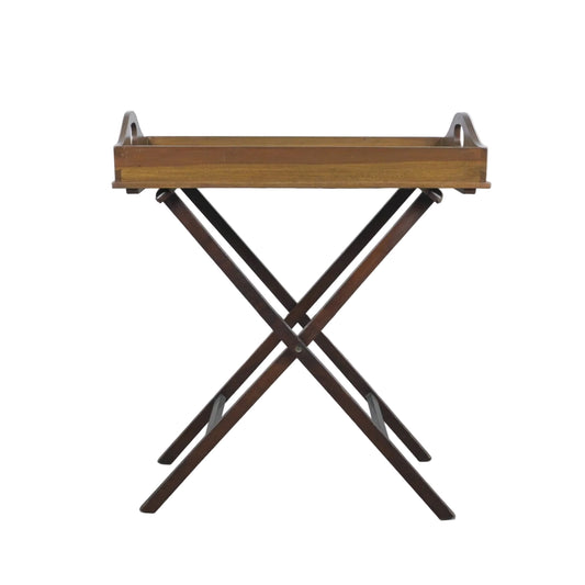 A BUTLER'S TRAY AND STAND (84H X 73W X 49D CM)
