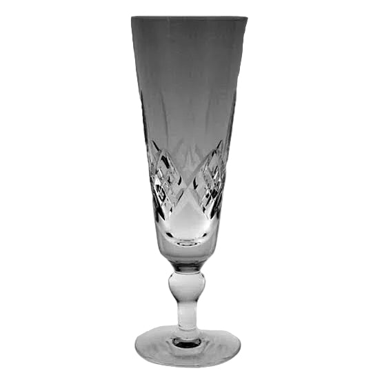 STUART CRYSTAL, SET OF SIX ‘GLENGARRY’ CHAMPAGNE FLUTES.