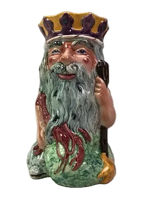 SHORTER & SON STAFFORDSHIRE ENGLAND, RARE 'FATHER NEPTUNE' HAND PAINTED CHARACTER JUG, HEIGHT 17cm.