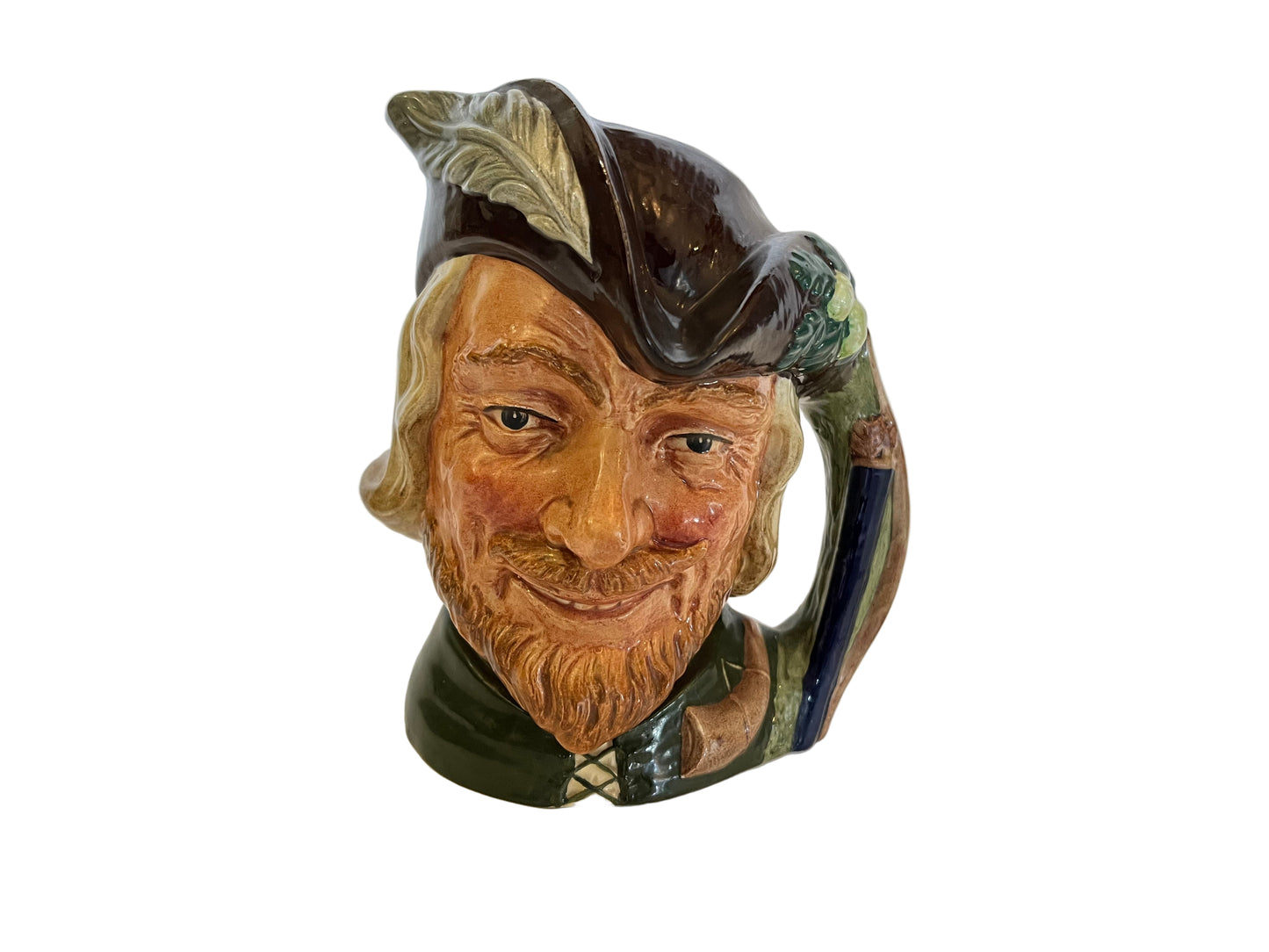 LARGE “ROBIN HOOD” TOBY JUG BY ROYAL DOULTON, ENGLAND , D6527 , PRODUCED 1960-1992, HEIGHT 18cm.