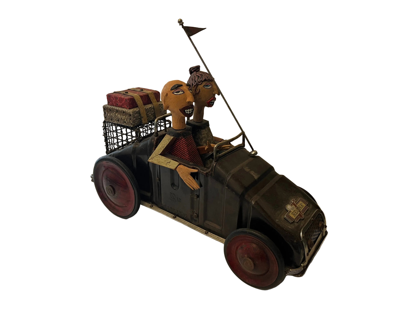 ROSS MILLER, BORN 1952, SCULPTURE 'AUTOMOBILE' CIRCA 2004, 55 x 20 x 34cm.
