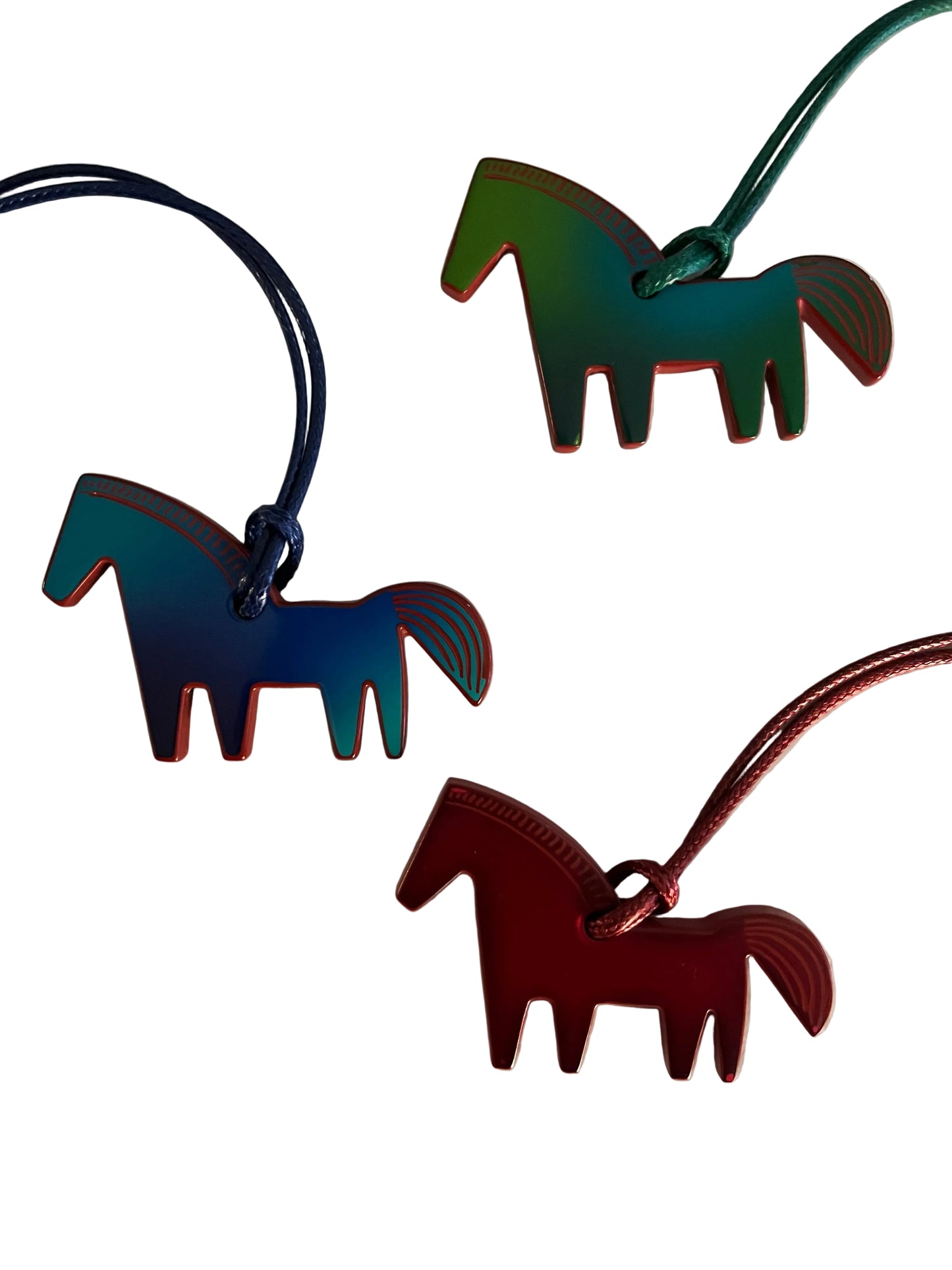 HANOIA, LACQUER HORSE BAG CHARM