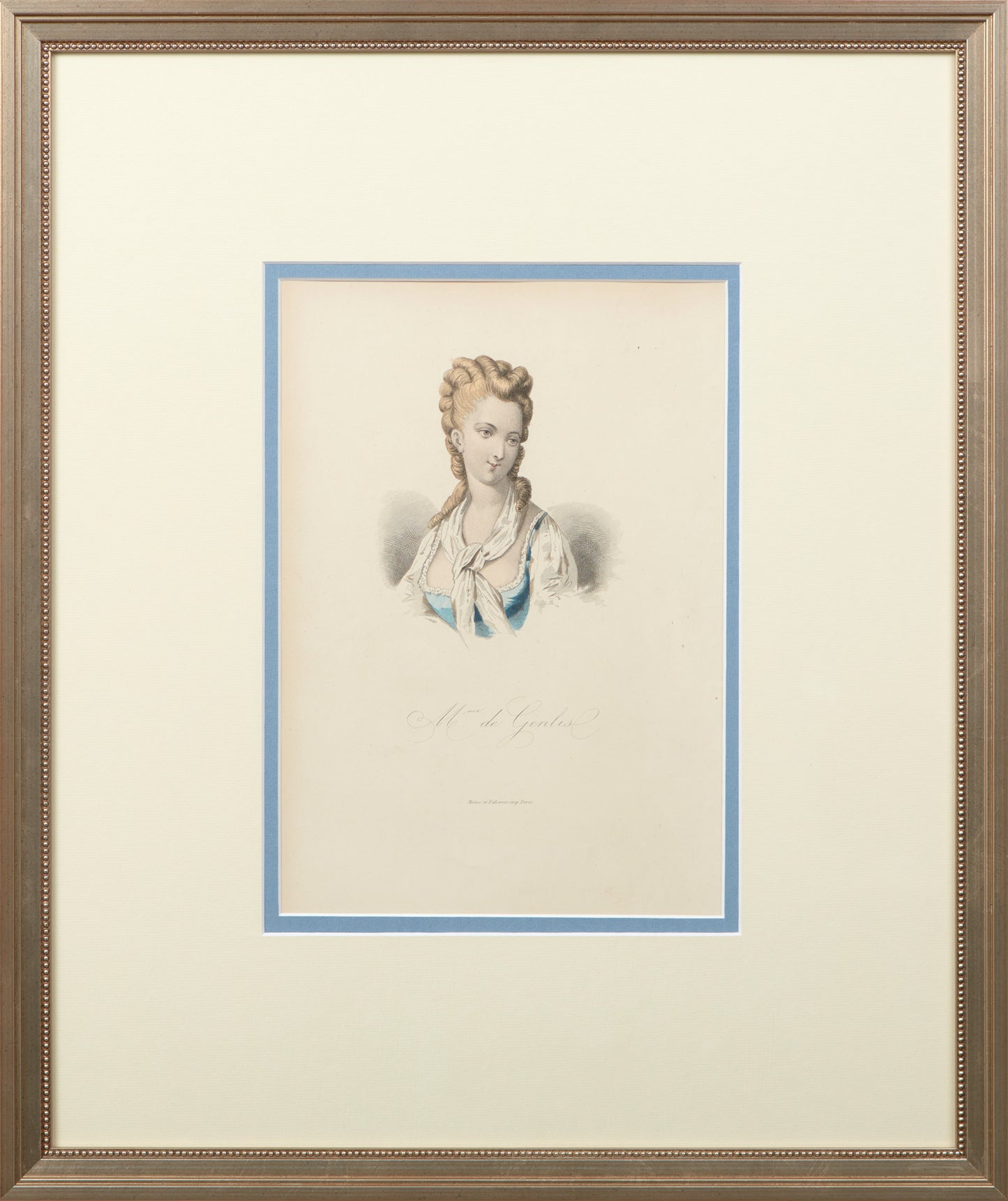 VINTAGE PRINT, MADAME DE GENLIS, 1746-1830