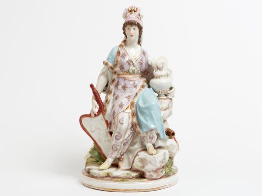 AN ANTIQUE SAMSON PORCELAIN FIGURE GROUP